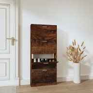 Szafki na buty - Szafka na buty dąb wędzony 59x17x150 cm Materiał drewnopochodny - miniaturka - grafika 1