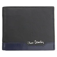 Portfele - Pierre Cardin, Portfel skórzany męski, Tilak37 8824, czarny/niebieski, ochrona RFID - miniaturka - grafika 1