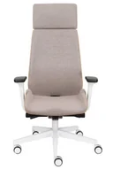 Fotele i krzesła biurowe - Grospol Moon Wood HD White fotel obrotowy z zagłówkiem - miniaturka - grafika 1