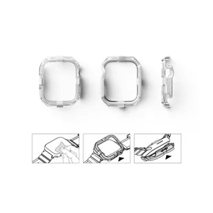 Etui APPLE WATCH 4 / 5 / 6 / 7 / 8 / SE ( 44 / 45 MM) Ringke Fusion Bumper białe - Akcesoria do smartwatchy - miniaturka - grafika 10