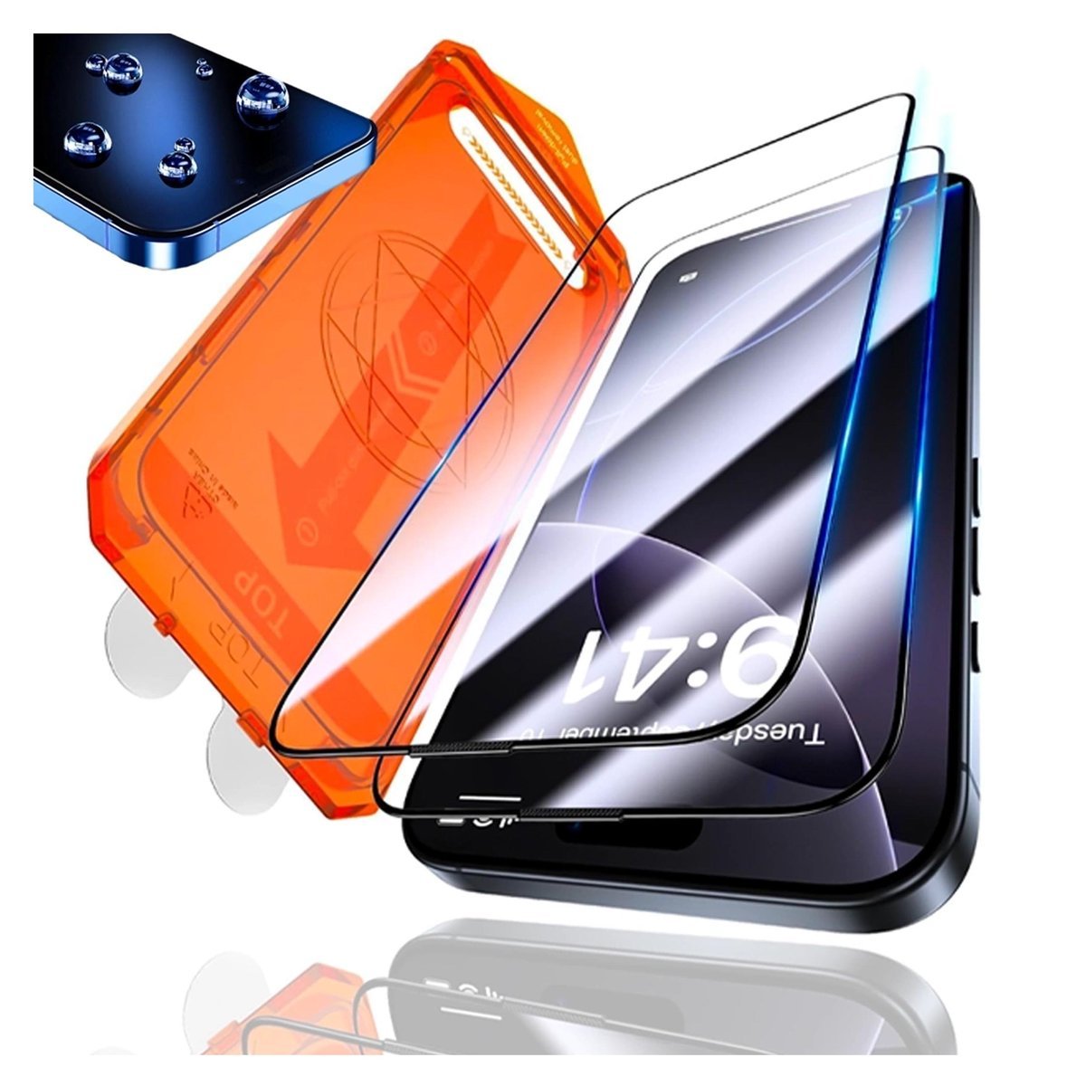 Szkło Hartowane 9H Mocne GearPro Zestaw 3 szt + Aplikator do IPhone 16/15