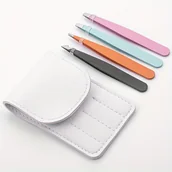 Pozostałe akcesoria kosmetyczne - TEMU 4-w-1 stalowe pincety do brwi dla mężczyzn i kobiet - precyzyjne kształtowanie, usuwanie włosów z brody i nakładanie sztucznych rzęs - zawiera - miniaturka - grafika 1