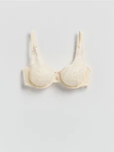 Reserved - Miękki biustonosz z fiszbinami - złamana biel - Biustonosze - miniaturka - grafika 1
