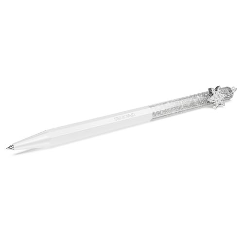 Swarovski Długopis Crystalline, Kształt ośmiokątny, Płatek śniegu, Biały, Lakierowany na biało