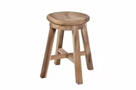 Taborety i hokery - Divero Taboret okrągły z drewna suar DIVERO - miniaturka - grafika 1