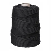 Zabawki kreatywne - Sznurek Do Makram Skręcany Czarny 100M 5Mm Dpcraft - miniaturka - grafika 1