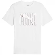 Koszulki męskie - Koszulka męska Puma ESS+ LOGO LAB Holiday Tee biała 675922 02 - miniaturka - grafika 1