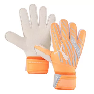 Rękawice bramkarskie Puma Ultra Protect 2 RC szaro-pomarańczowe 41792 05 - rozmiar rękawic - 9,5 - Piłka nożna - miniaturka - grafika 1