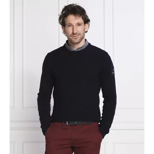 Aeronautica Militare Wełniany sweter | Slim Fit - Swetry męskie - miniaturka - grafika 1
