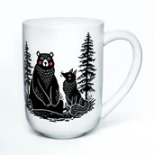 Kubki - Kubek mis i lis– idealny zestaw do parzenia herbaty, piekny prezent dla mamy, taty, babci, dziadka, niej i niego, teściowej - miniaturka - grafika 1