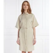 Sukienki - Calvin Klein Sukienka | z dodatkiem lnu - miniaturka - grafika 1