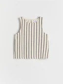 Koszulki dla dziewczynek - Reserved - Dzianinowy top na ramiączkach - wielobarwny - miniaturka - grafika 1