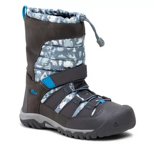 Buty dla dziewczynek - Śniegowce KEEN - Winterport Neo Dt Wp 1025586 Steel Grey/Brilliant Blue - grafika 1