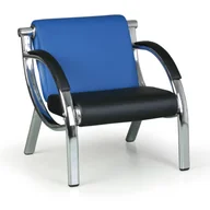 Sofy i kanapy - B2B Partner Fotel CREDIT II chrom-307 b03+black - miniaturka - grafika 1