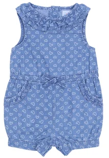 Jeansowy kombinezon w serduszka 3-6 m 68 cm - Pajacyki dla niemowląt - miniaturka - grafika 1