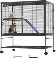Klatki dla gryzoni - Metalowa Klatka dla Małych Zwierząt 100 cm - miniaturka - grafika 1