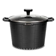 Garnki - GARNEK GRANITOWY Z POKRYWĄ 24cm 6,5L E-7032 - miniaturka - grafika 1