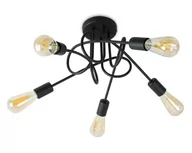 Lampy sufitowe - HowHomely Lampa wisząca  Lampa wisząca Pig Tail nowoczesna czarna 394-5 - miniaturka - grafika 1