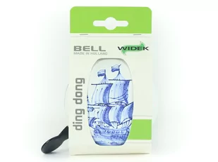 Widek Dzwonek rowerowy DING DONG DELFT BLUE sailing boat połysk 1szt. (NEW) A-WDK-004287 - Dzwonki do roweru - miniaturka - grafika 1