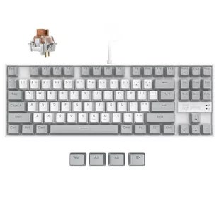 3inuS 87-Key 5-in-1 Mechanical Keyboard Hub Dual USB-C Cable Hot-Swappable - Brown Switches - Klawiatury - miniaturka - grafika 1