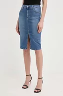 Spódnice - Liu Jo spódnica jeansowa kolor niebieski midi ołówkowa - miniaturka - grafika 1