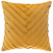 Poduszki dekoracyjne - Atmosphera Poduszka dekoracyjna do salonu sypialni welurowa kolor żółty 40 x 40 cm B07WFQGH55 - miniaturka - grafika 1