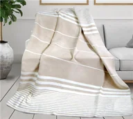 Koce - Koc bawełniany akrylowy 150x200 Elegant beżowy Glamour Greno - miniaturka - grafika 1