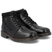 Botki męskie - Trzewiki męskie wodoodporne Rieker 32020-00 BLACK R.40 - miniaturka - grafika 1