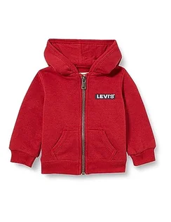 Bluzy i sweterki niemowlęce - Levi's Kids Baby Boys LVN BOXTAB Full Zip 6EJ762 bluza z kapturem, rytmiczna czerwień, 6 miesięcy, Rytmiczna czerwień, 6 miesi?cy - grafika 1