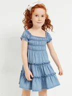Sukienki i spódniczki dla dziewczynek - Mayoral Sukienka letnia 3937 Niebieski - miniaturka - grafika 1