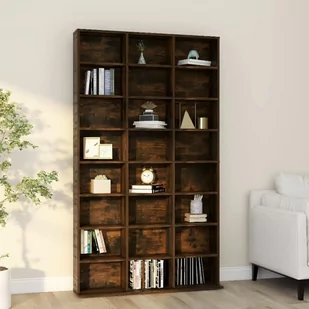 Szafka Na Płyty Cd, Przydymiony Dąb, 102X23X177,5 Cm - Regały - miniaturka - grafika 1