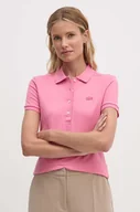Koszulki i topy damskie - Lacoste polo damski kolor różowy - miniaturka - grafika 1
