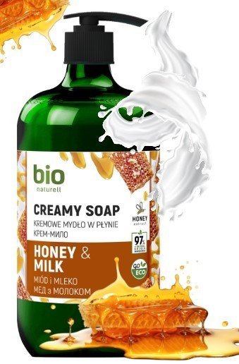 Bio Naturell Kremowe Mydło w Płynie Miód i Mleko 946ml