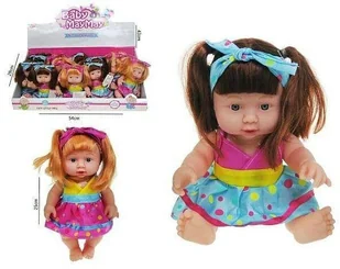 Hipo Lalka 25cm z dźwiękiem 2rodz HLH107 40807 - Lalki dla dziewczynek - miniaturka - grafika 1