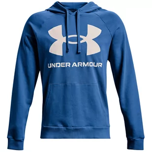 Under Armour Rival Fleece Big Logo Hoodie 1357093-474 Męska Bluza Niebieska - Bluzy męskie - miniaturka - grafika 1