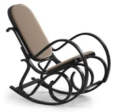 Fotele - Drewniany fotel bujany do pokoju wenge N1-A22 - miniaturka - grafika 1