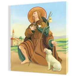 Obraz religijny na płótnie Święty Roch - patron chroniący od zarazy - Ikony i obrazy sakralne - miniaturka - grafika 1
