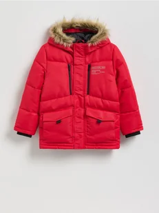Reserved - Ocieplana kurtka z kapturem - czerwony - Kurtki i płaszcze dla chłopców - miniaturka - grafika 1