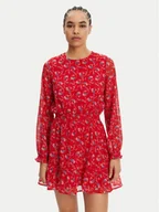 Sukienki - Tommy Jeans Sukienka letnia DW0DW20338 Czerwony Regular Fit - miniaturka - grafika 1