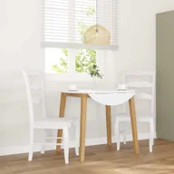 Krzesła - vidaXL Krzesła do jadalni 2 szt. Białe lite drewno gumowe - miniaturka - grafika 1