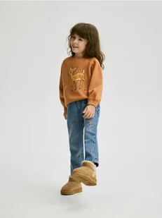 Reserved - Bluza z aplikacją - brązowy - Bluzy dla dziewczynek - miniaturka - grafika 1