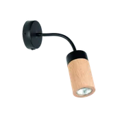 Lampy ścienne - Britop Regulowana LAMPA ścienna ANNICK 2419104 drewniana OPRAWA tuba kinkiet 2419104 - miniaturka - grafika 1