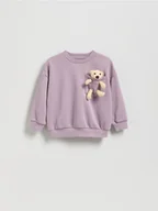 Bluzy i sweterki niemowlęce - Reserved - Bluza z misiem - jasnofioletowy - miniaturka - grafika 1
