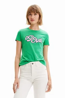 Koszulki i topy damskie - Desigual T-shirt damski, zielony, L - grafika 1