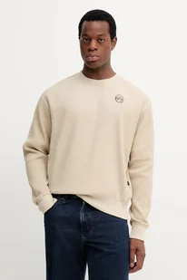 Alpha Industries bluza bawełniana męska kolor beżowy z nadrukiem 258300.627 - Bluzy męskie - miniaturka - grafika 1