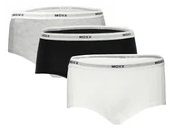 Majtki damskie - MEXX Majtki hipstery damskie z bawełną, 3 pary (Czarny/biały/szary, S) - miniaturka - grafika 1