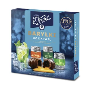 Baryłki Cocktail w czekoladzie deserowej 200 g E.Wedel - Bombonierki i czekoladki - miniaturka - grafika 1