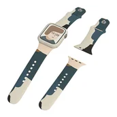 Etui i futerały do telefonów - Strap Moro opaska do Apple Watch 7 /  6 / SE / 5 / 4 / 3 / 2 (41mm / 40mm / 38mm) silikonowy pasek bransoletka do zegarka wzór 4 - miniaturka - grafika 1