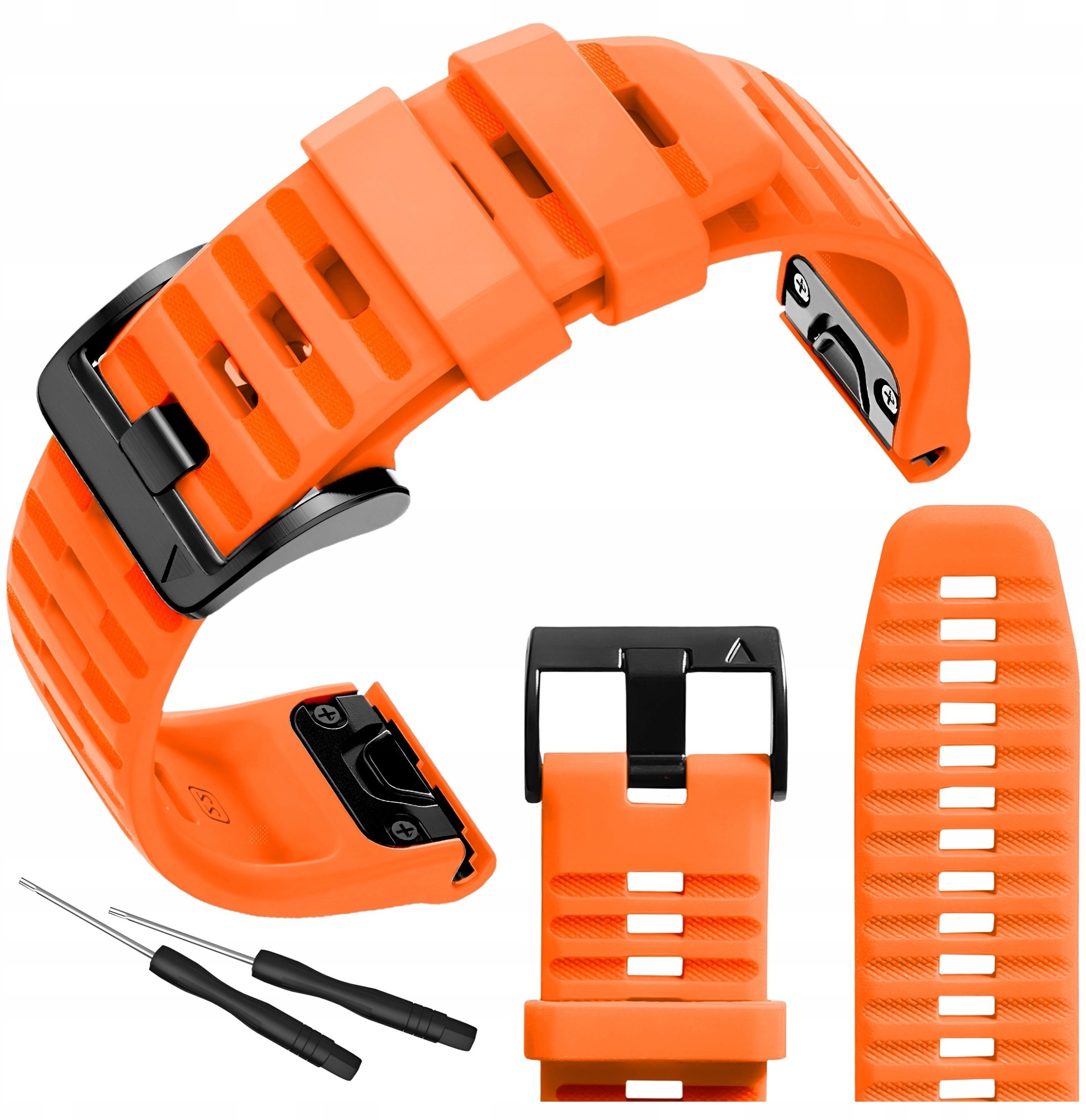 ChronSmarta Pasek ChronSmarta do smartwatch'a Garmin Fenix 5 6 7 8 Plus Solar AMOLED 47mm QuickFit Pomarańczowy