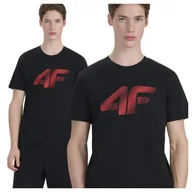 Koszulki męskie - Koszulka Męska 4f Gładka Tshirt Bawełna Czarna Prezent 2257 020s R. M - miniaturka - grafika 1